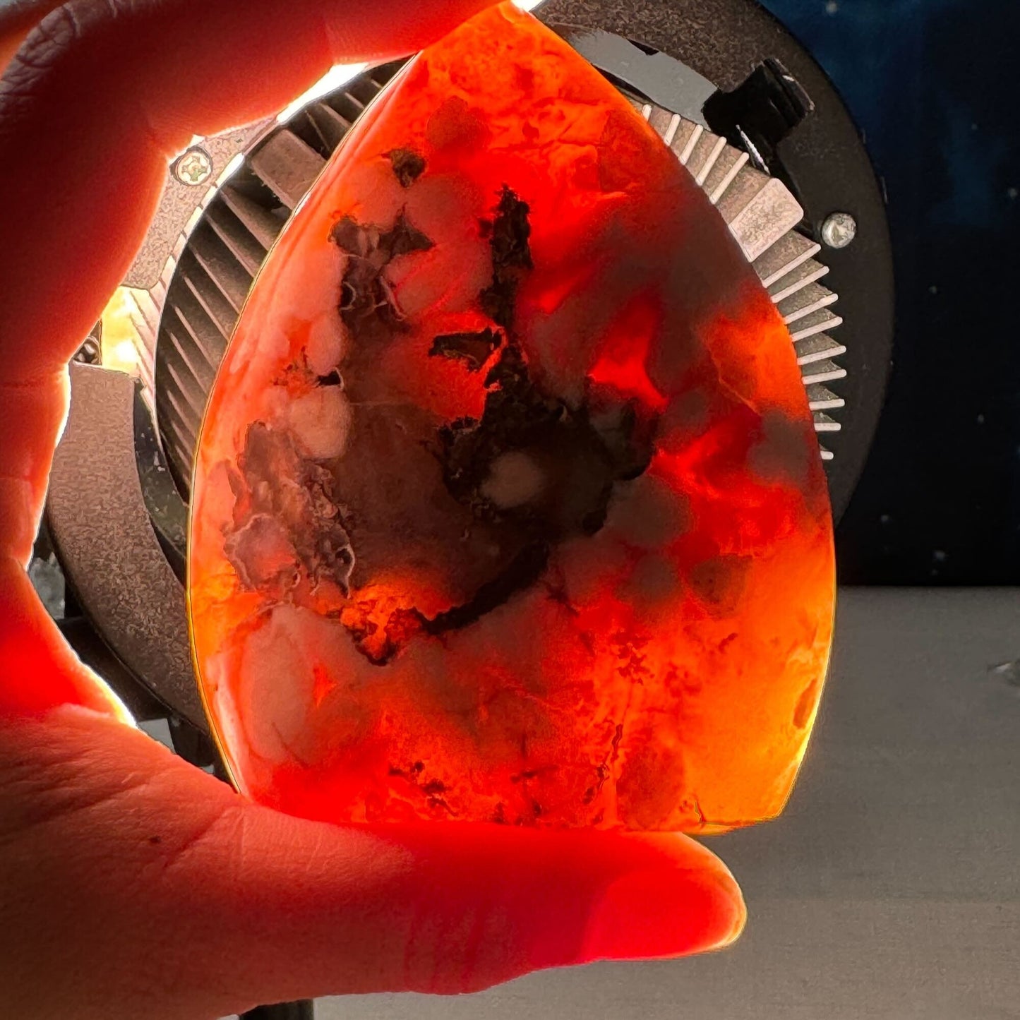 druzy Flower Agate free form | 3 1/4" tall | 216 grams | red flower agate | pink Flower Agate | Tucson find