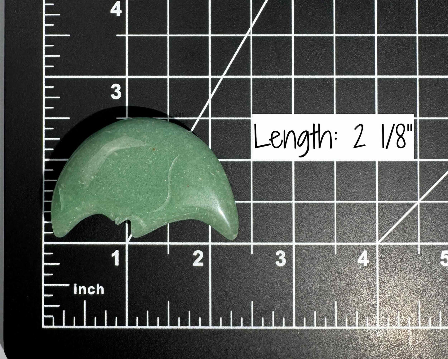 Green Aventurine moon carving | 2 1/8" long | 28 grams