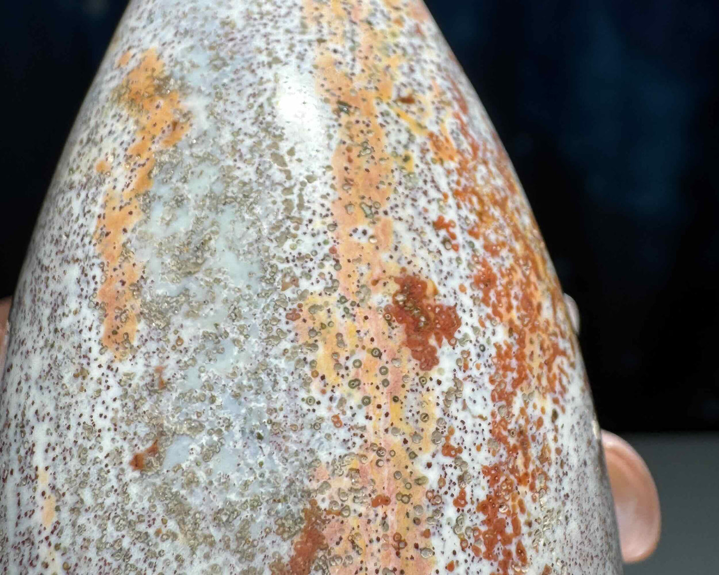 Sea Jasper mushroom carving | 4 1/8" tall | 207 grams