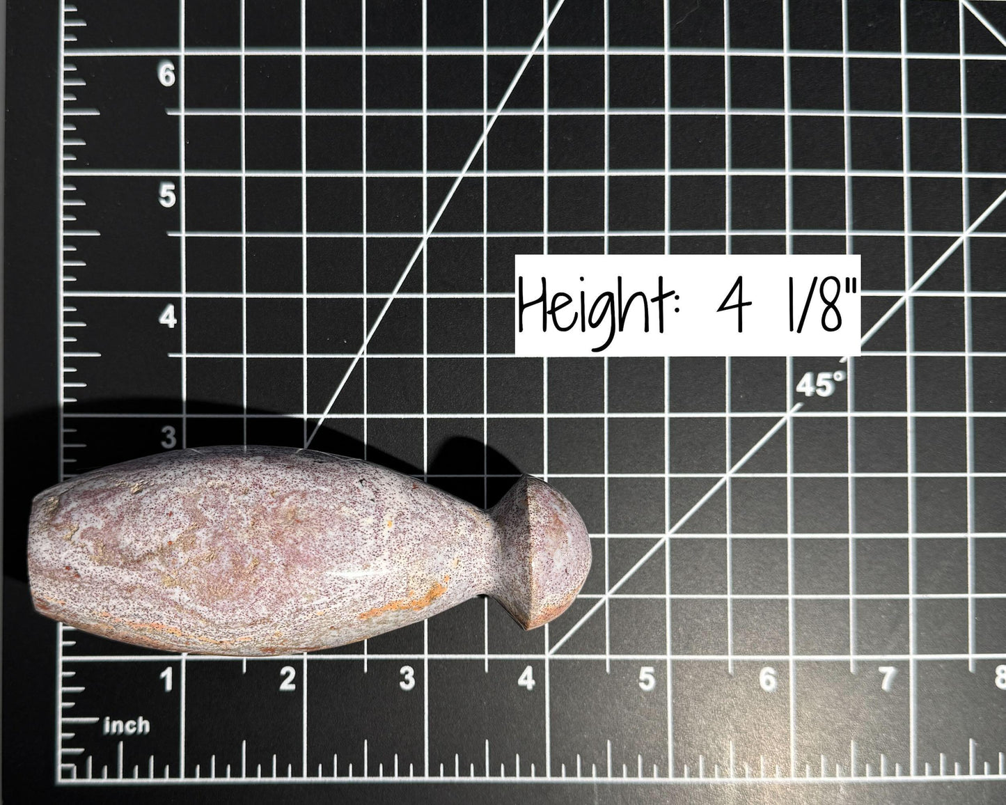 Sea Jasper mushroom carving | 4 1/8" tall | 207 grams