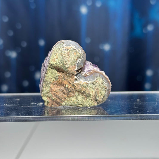 mini Amethyst heart | 1 3/4" wide | 58 grams | self-standing