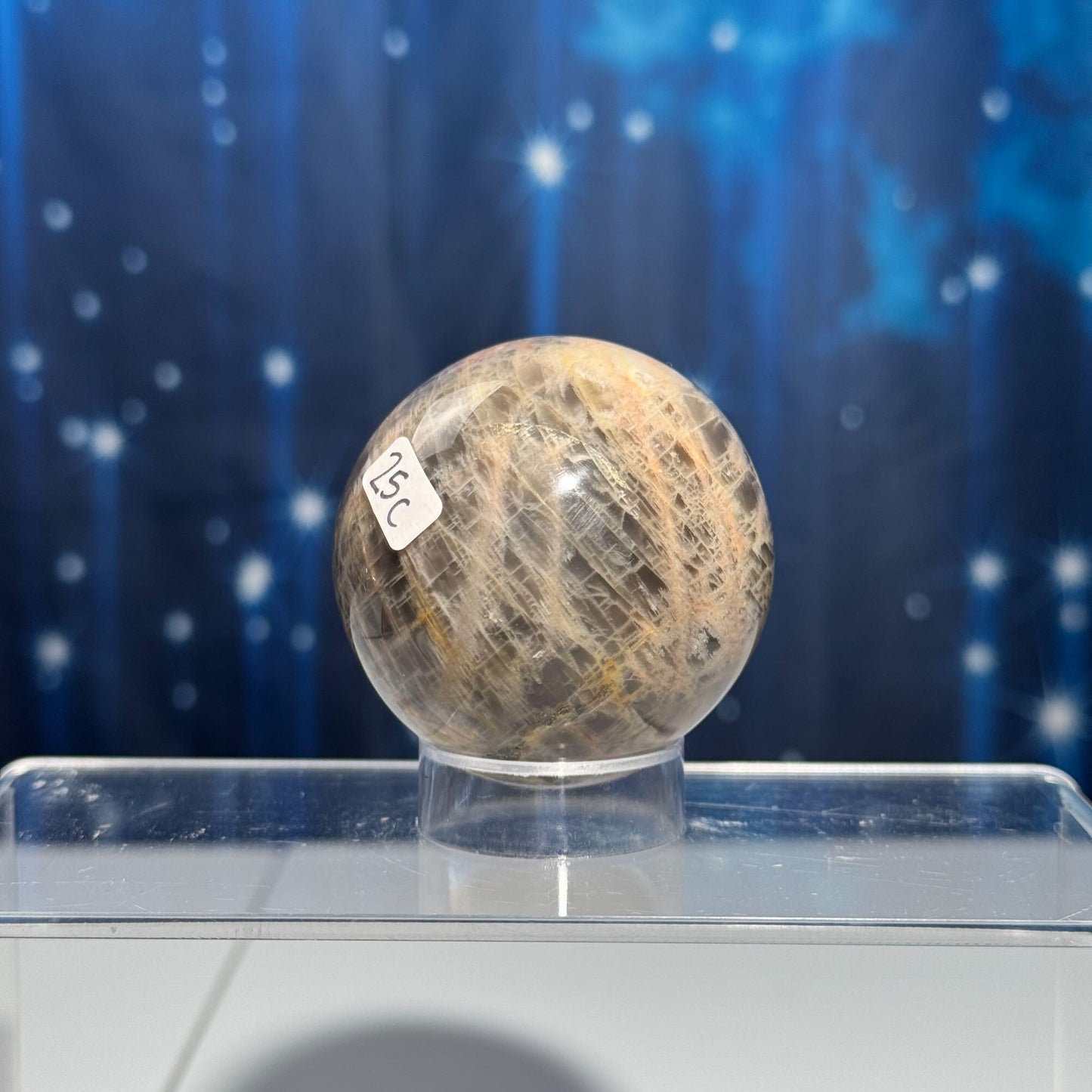Black Moonstone sphere | 53mm | 207 grams | stand included