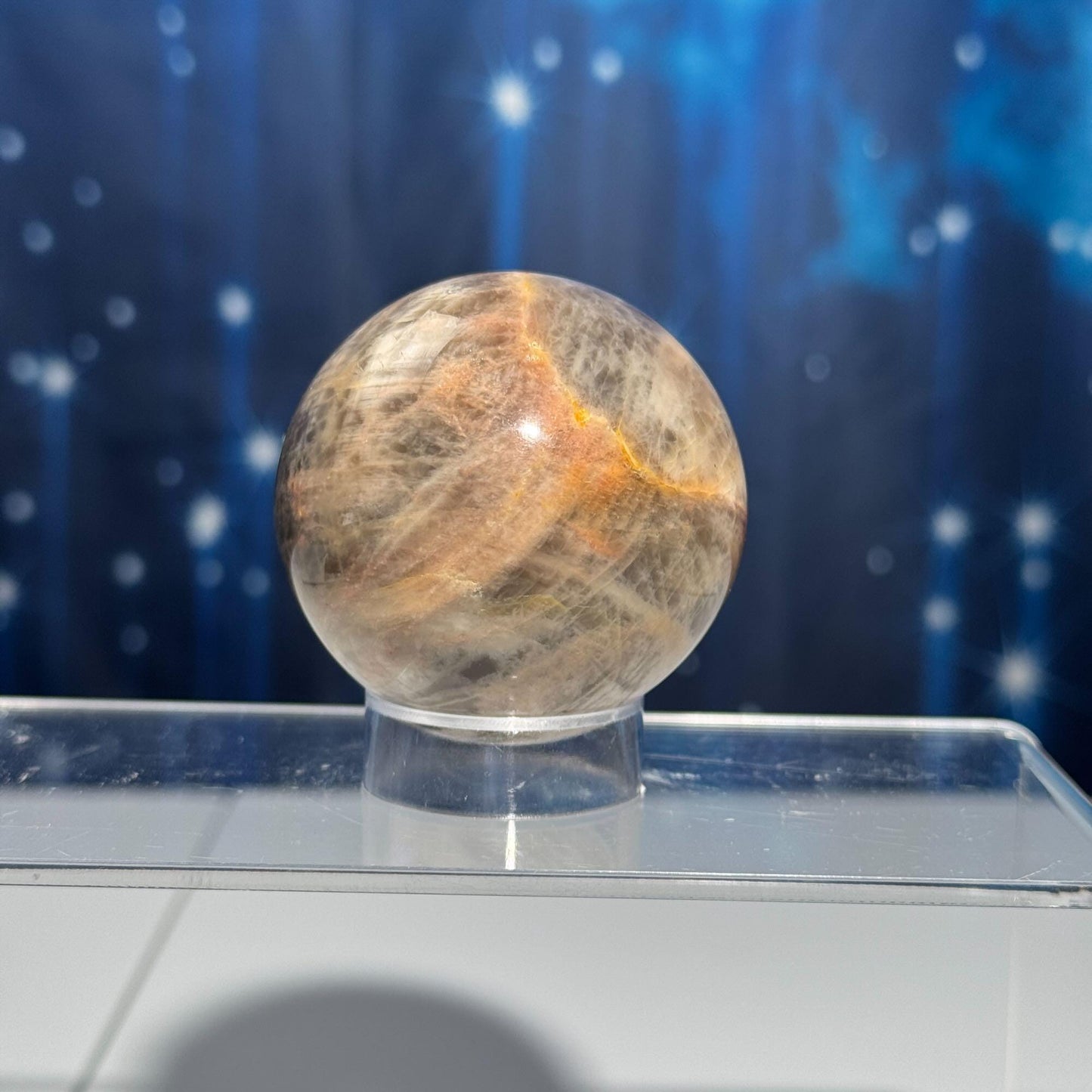 Black Moonstone sphere | 53mm | 207 grams | stand included