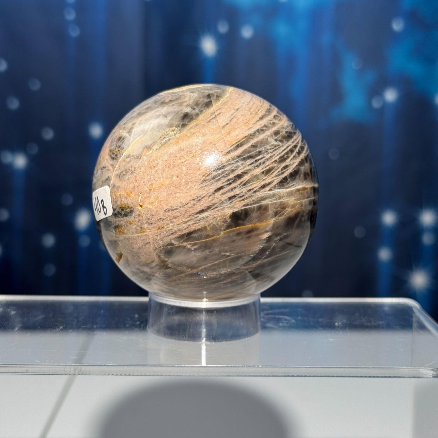 Black Moonstone sphere | 63mm | 352 grams | stand included
