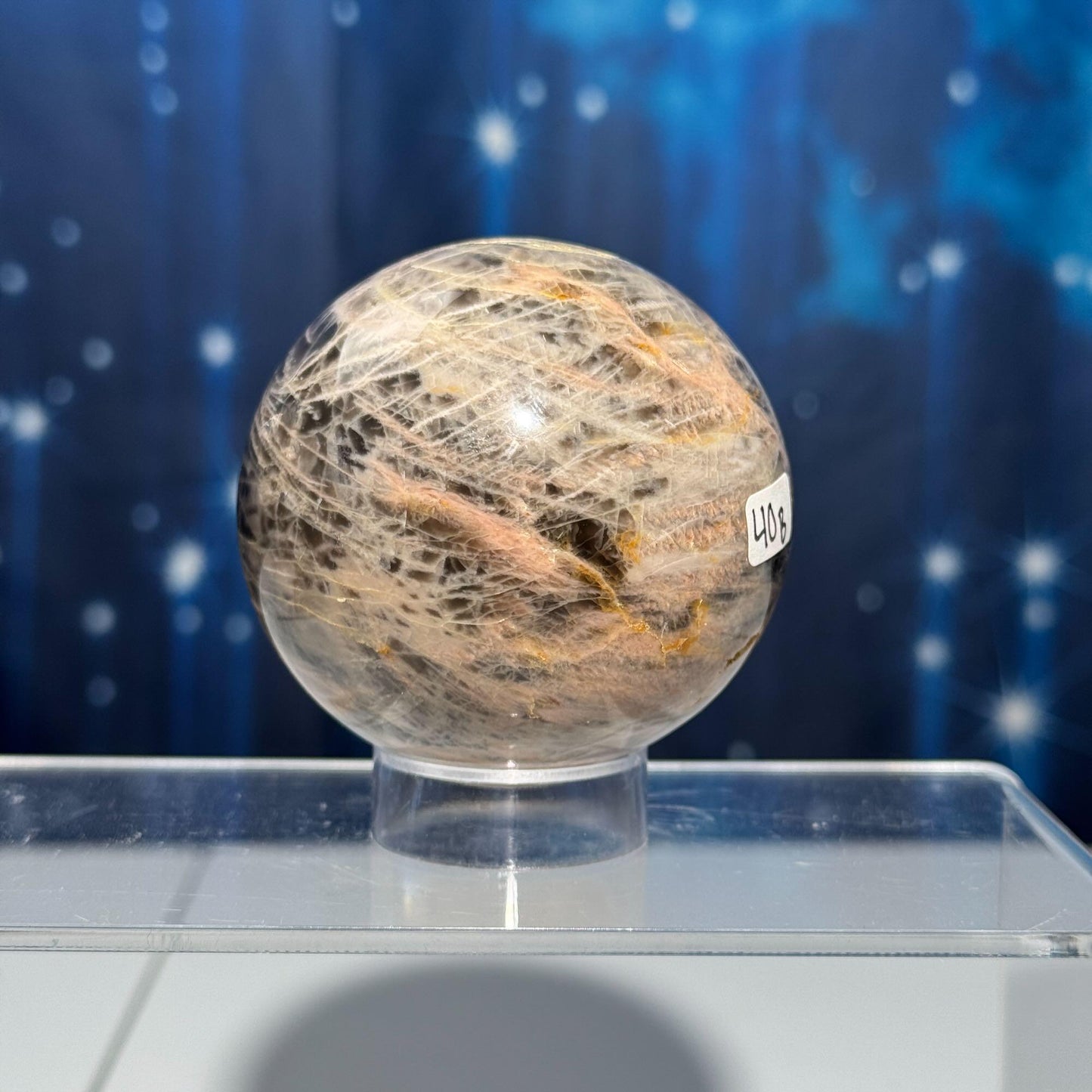Black Moonstone sphere | 63mm | 352 grams | stand included