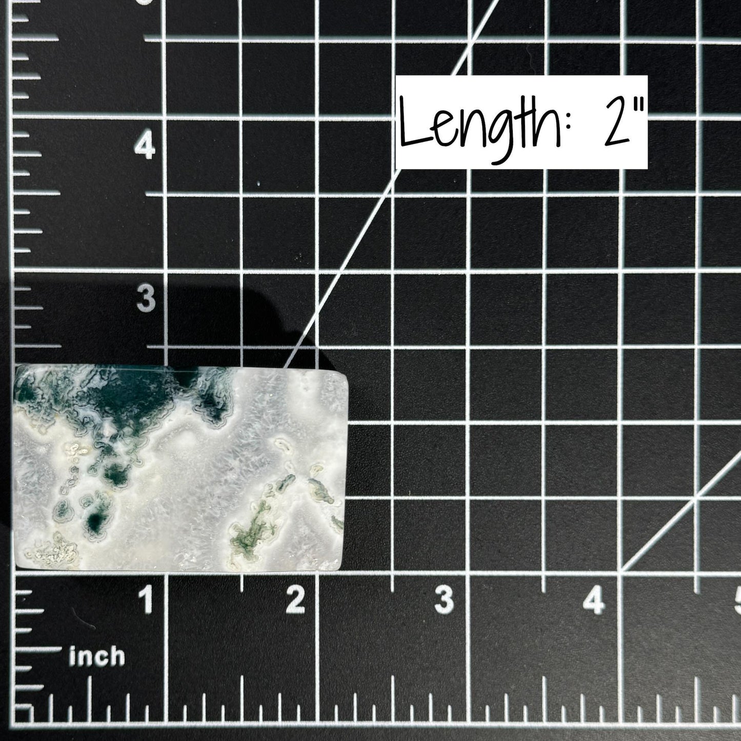 Moss Agate chunk | 2" long | 87 grams | rectangular Moss Agate