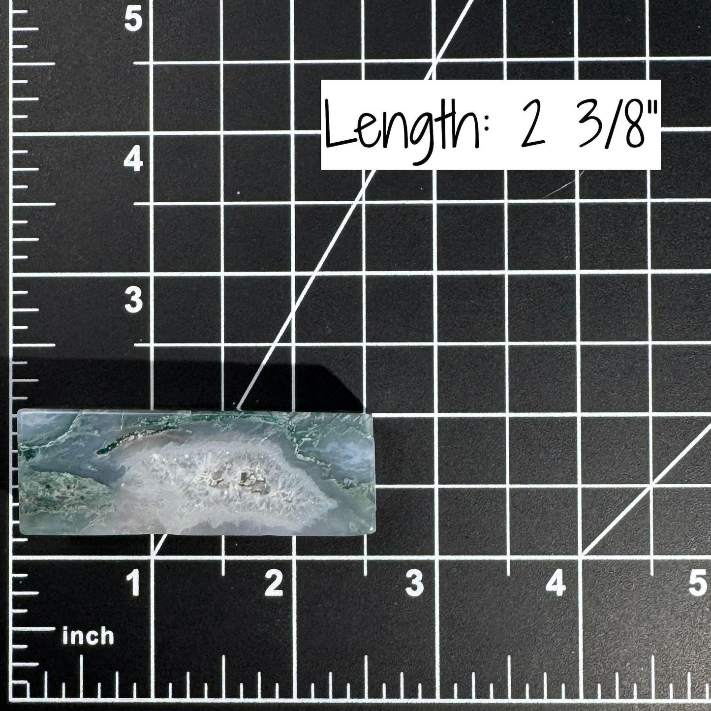 Moss Agate chunk | 2 3/8" long | 46 grams | rectangular Moss Agate