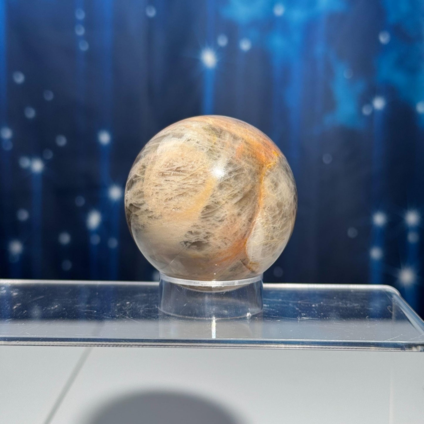 Black Moonstone sphere | 53mm | 207 grams | stand included