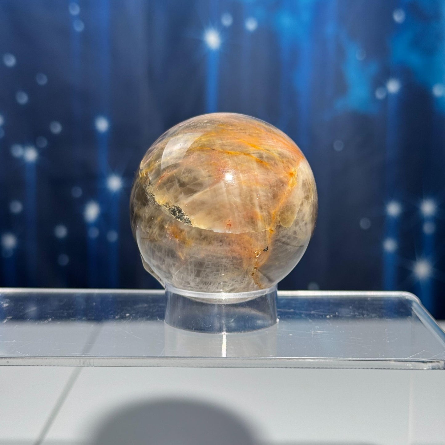 Black Moonstone sphere | 53mm | 207 grams | stand included