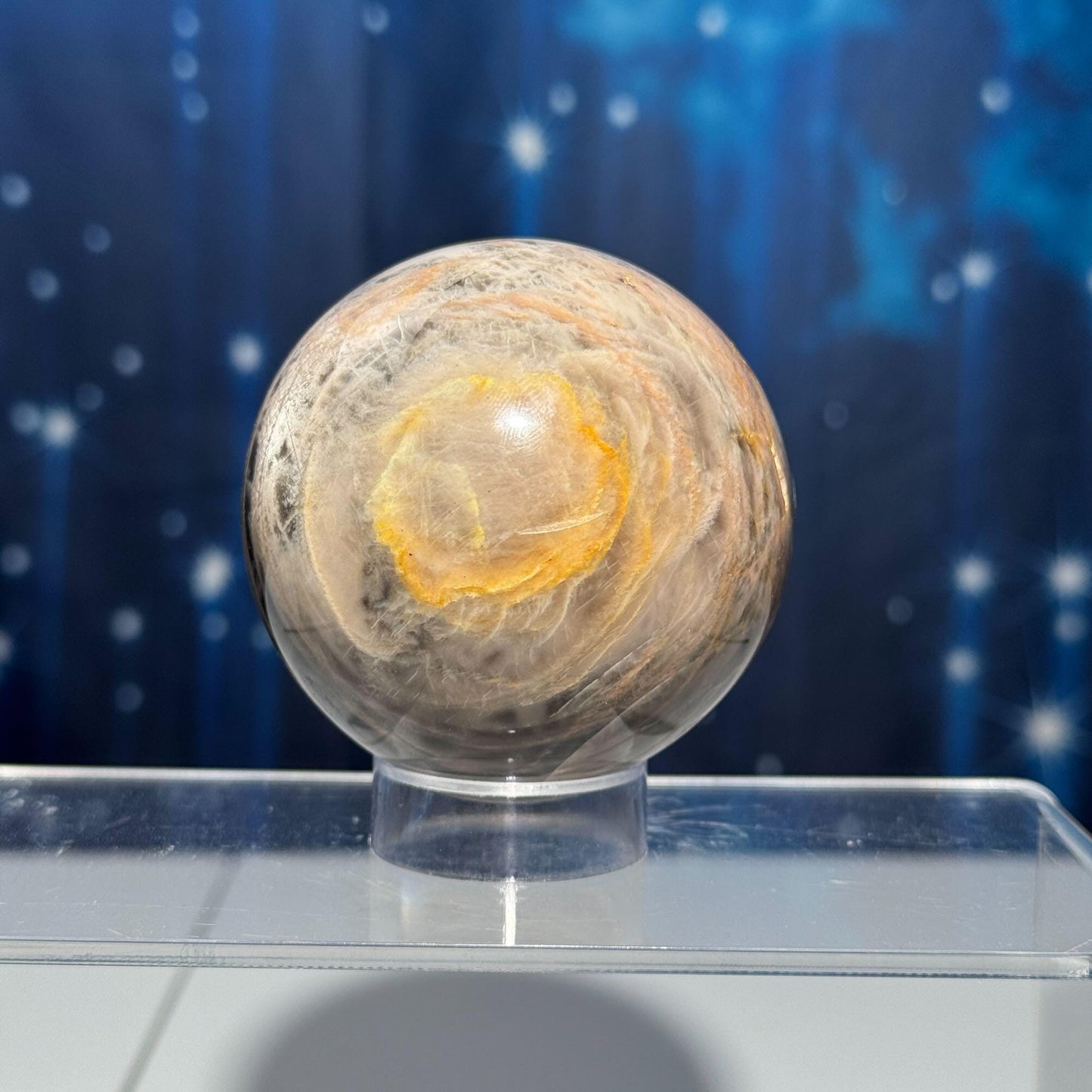Black Moonstone sphere | 63mm | 352 grams | stand included