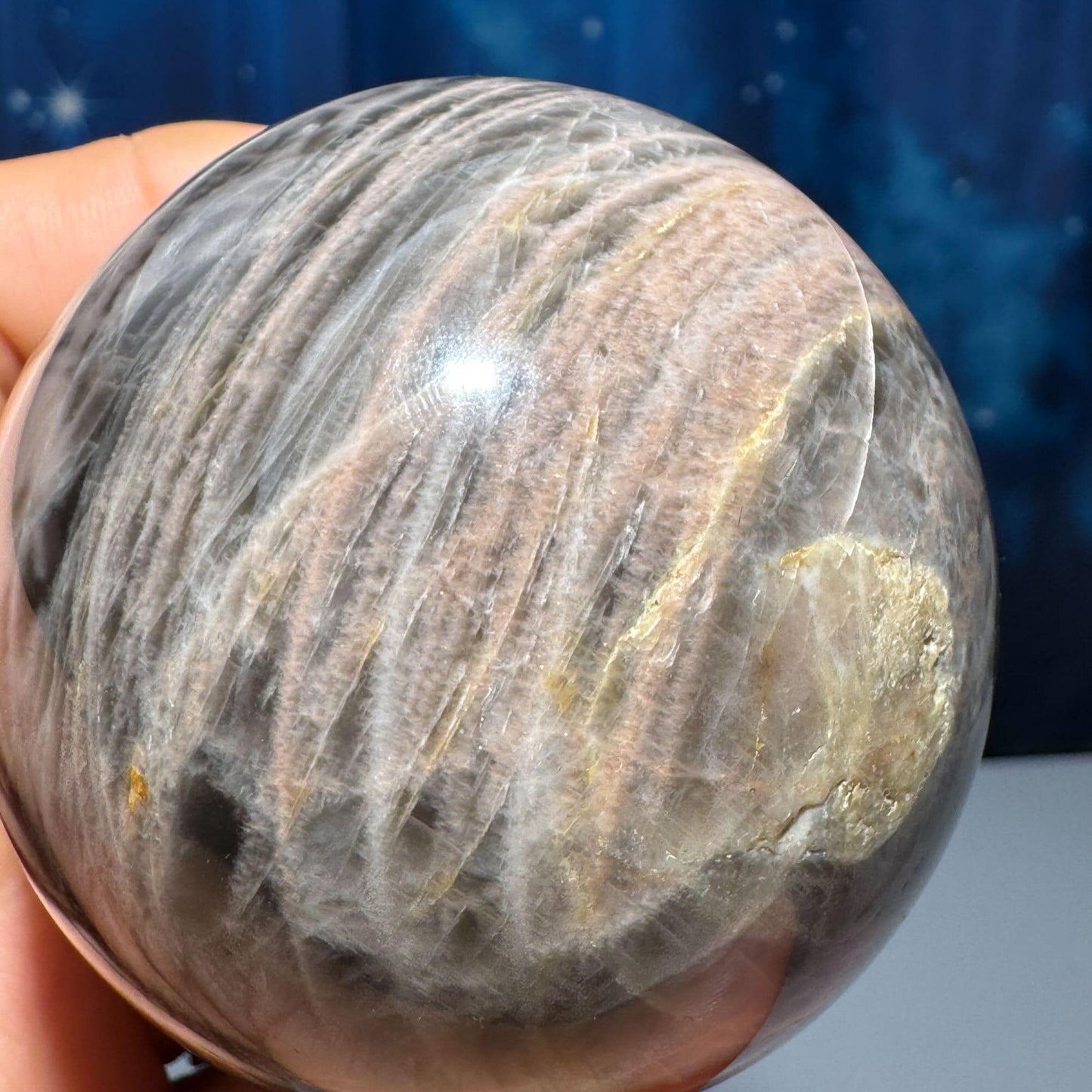 Black Moonstone sphere | 63mm | 352 grams | stand included
