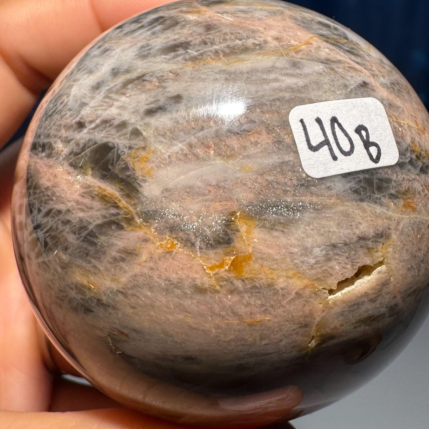 Black Moonstone sphere | 63mm | 352 grams | stand included