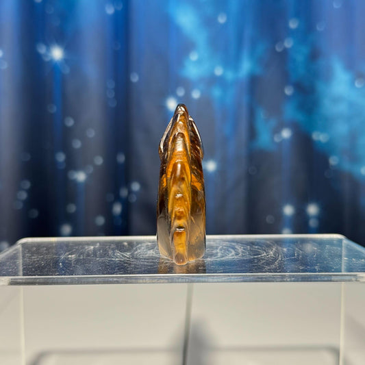 Yellow Tiger's Eye unicorn carving | 2 1/8" tall | 52 grams | flashy Tiger's Eye