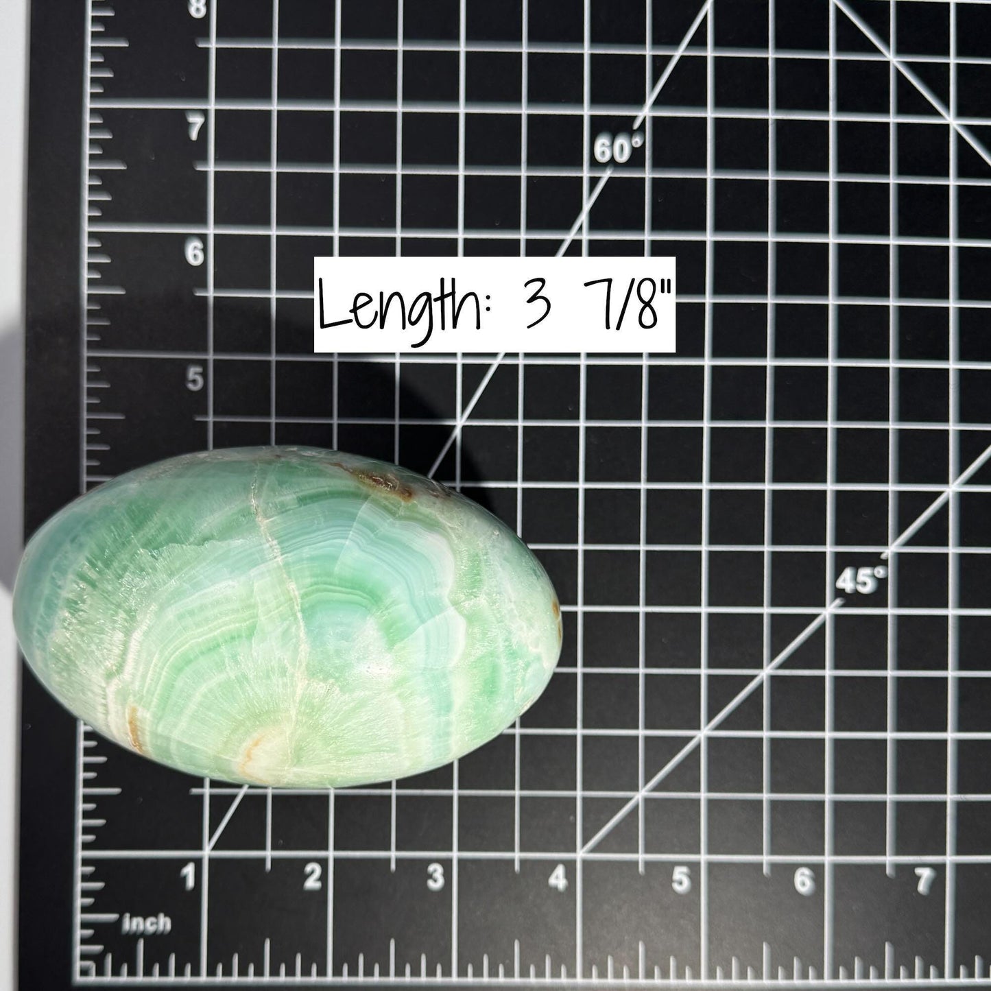 Caribbean Calcite goddess egg | 3 7/8" long | 544 grams | ocean blue | Tucson find | pill shape | ellipsoid