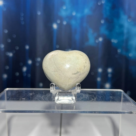 Mini Polychrome Jasper heart | 1 5/8" tall | 71 grams | Desert Jasper | stand included