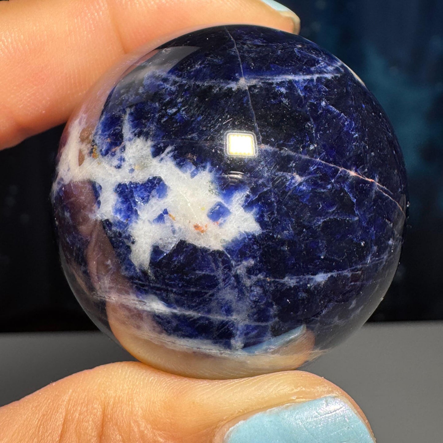 Sodalite sphere | 41mm | 88 grams | stand included