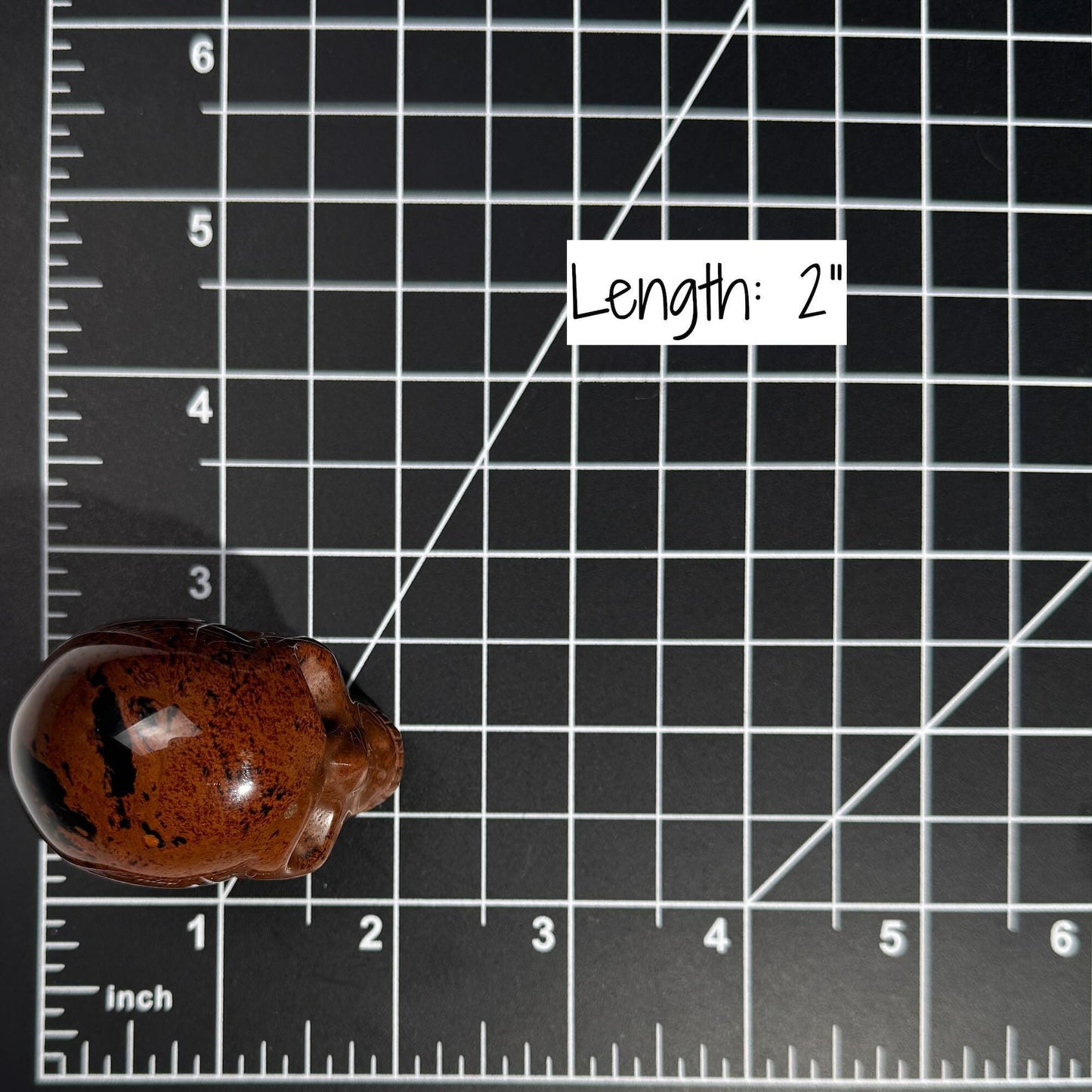Mahogany Obsidian skull | 2" long | 94 grams | mini skull | Red Obsidian