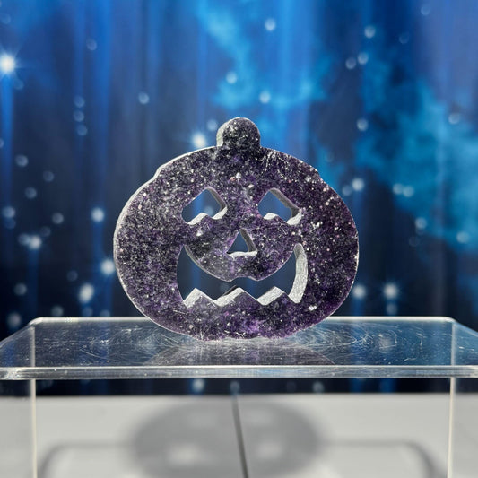 Dark Lepidolite Pumpkin | 2 7/8" long | 77 grams | self-stands