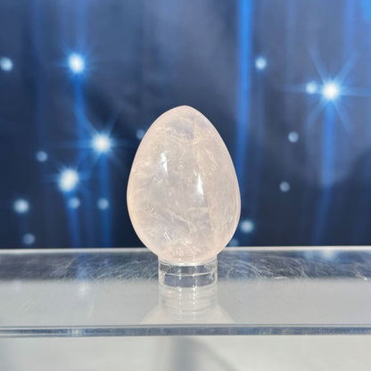 Rose Quartz egg - 1 1/4" × 1 1/4" × 1 3/4" - 2 oz