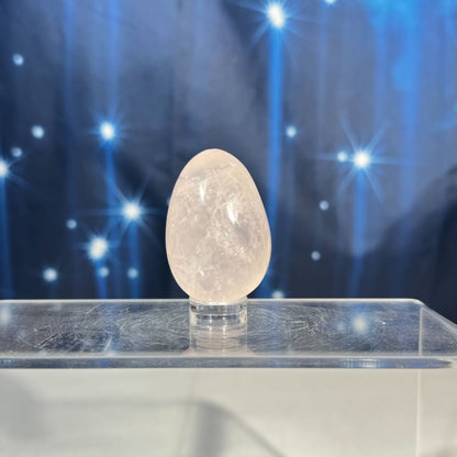 Rose Quartz egg - 1 1/4" × 1 1/4" × 1 3/4" - 2 oz