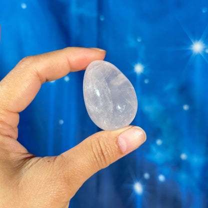 Rose Quartz egg - 1 1/4" × 1 1/4" × 1 3/4" - 2 oz