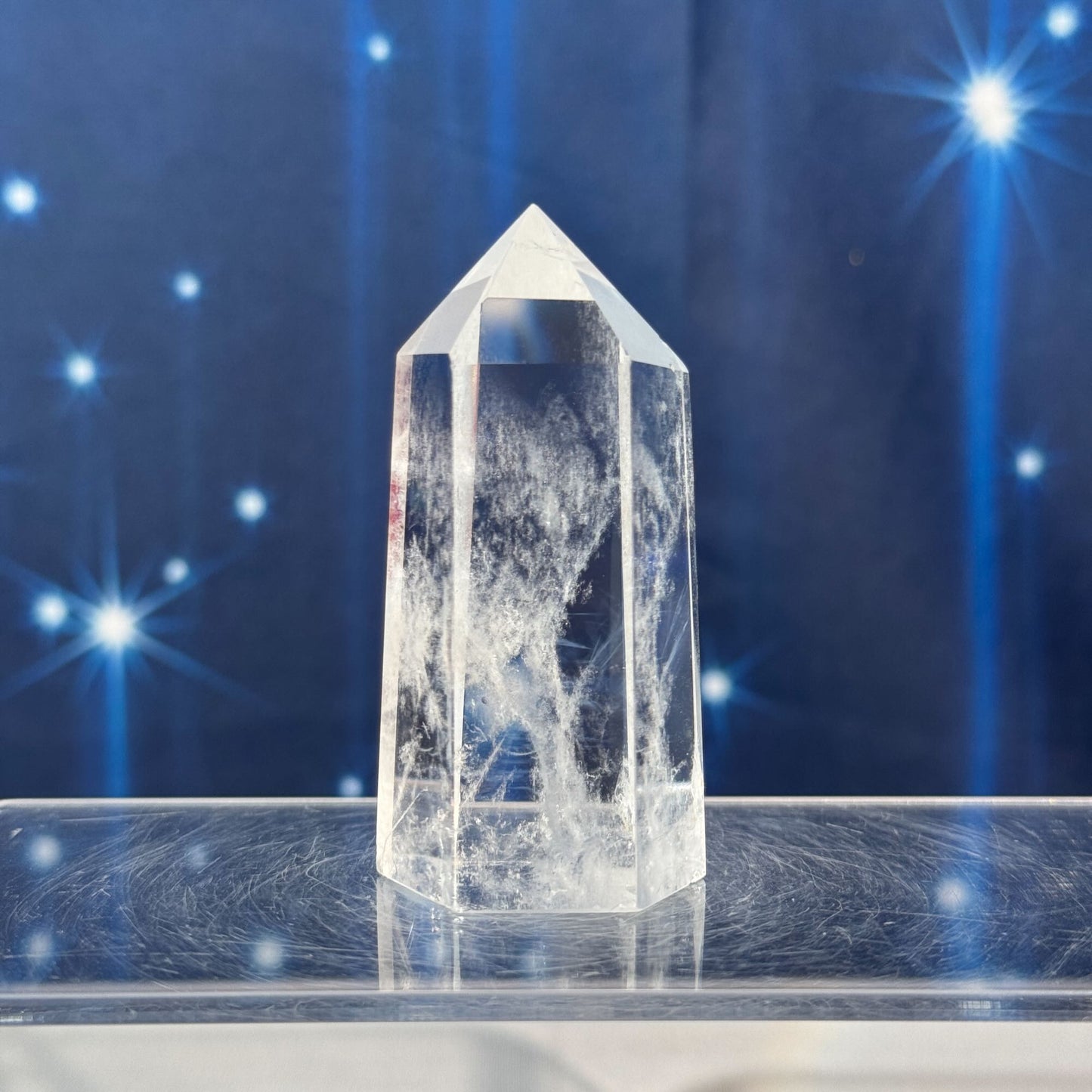 Blue Needle Quartz Point – 0.105 kg