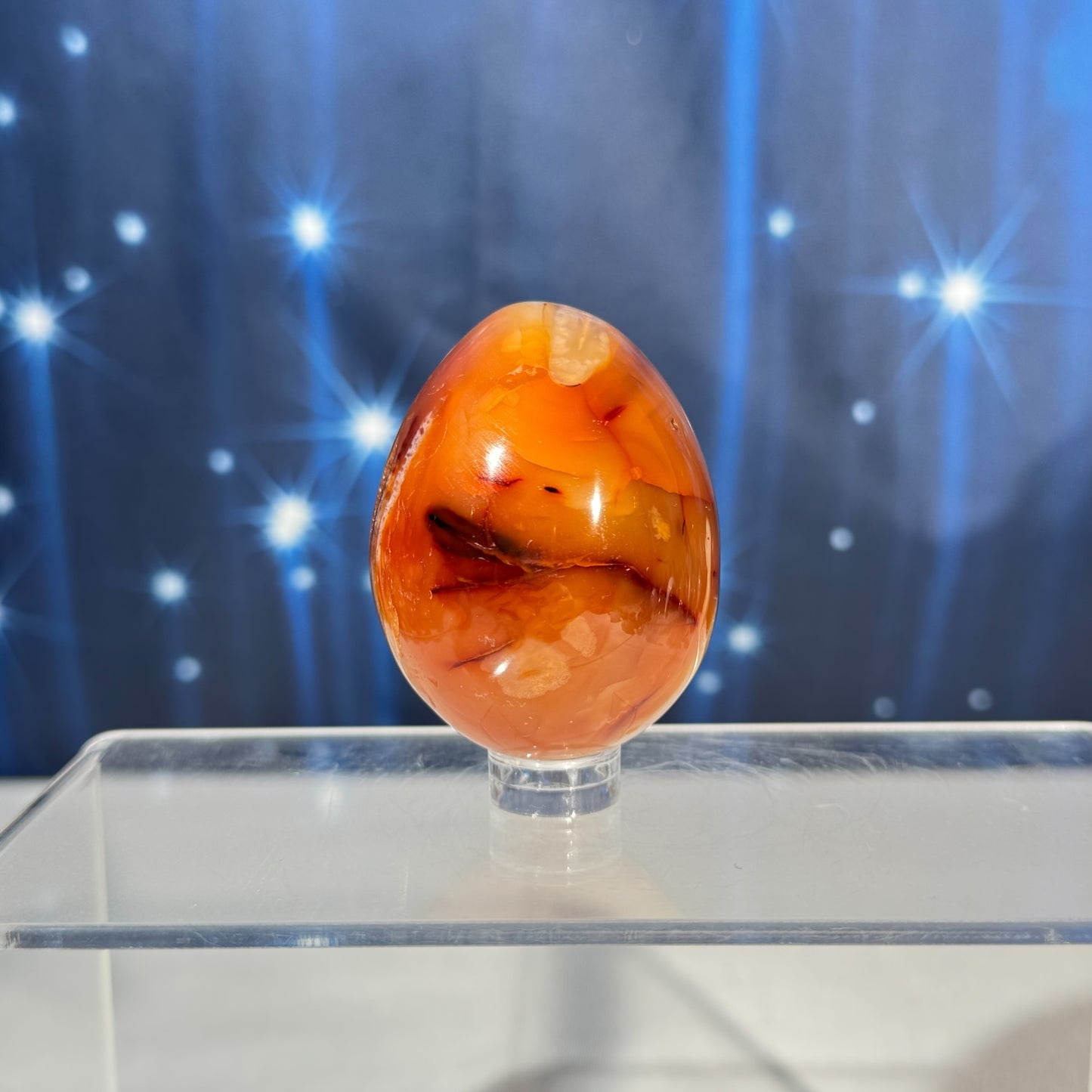 Carnelian Egg – Heated • 0.136 kg