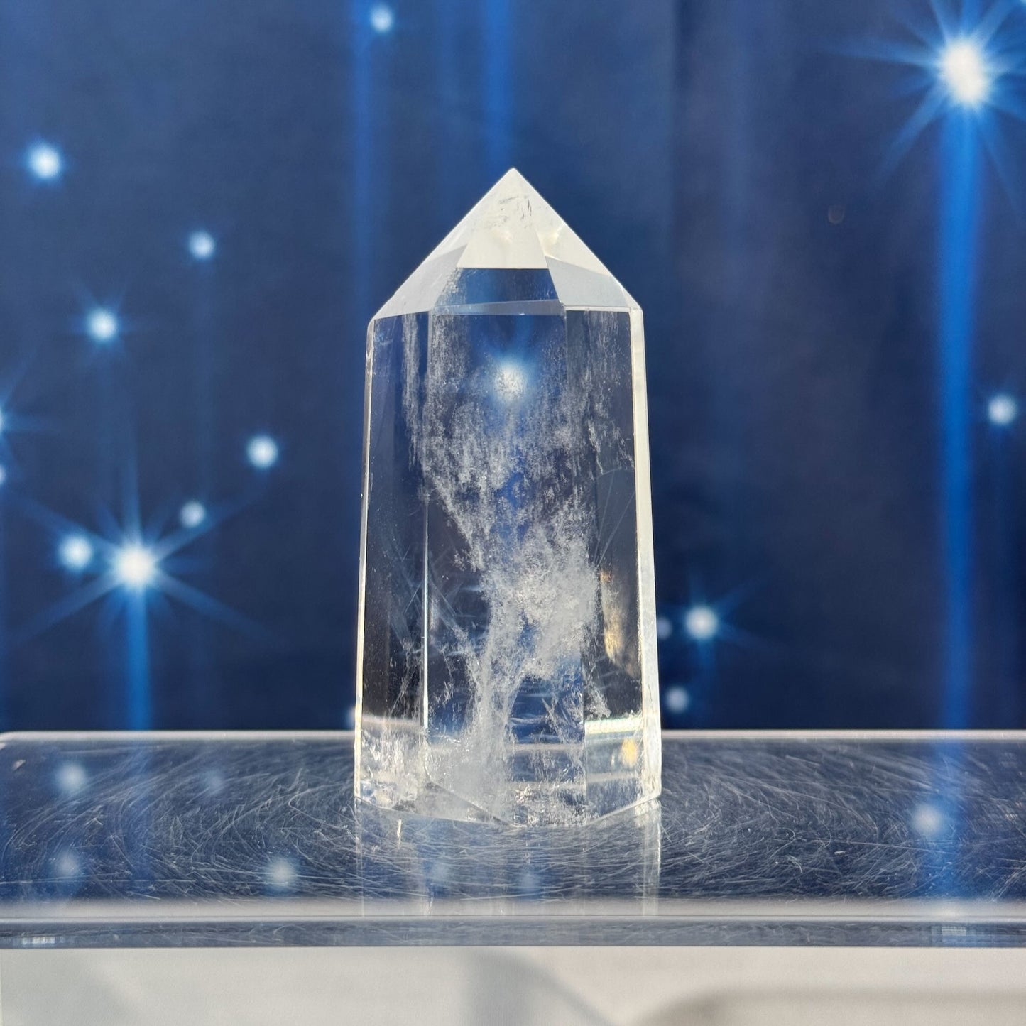Blue Needle Quartz Point – 0.105 kg