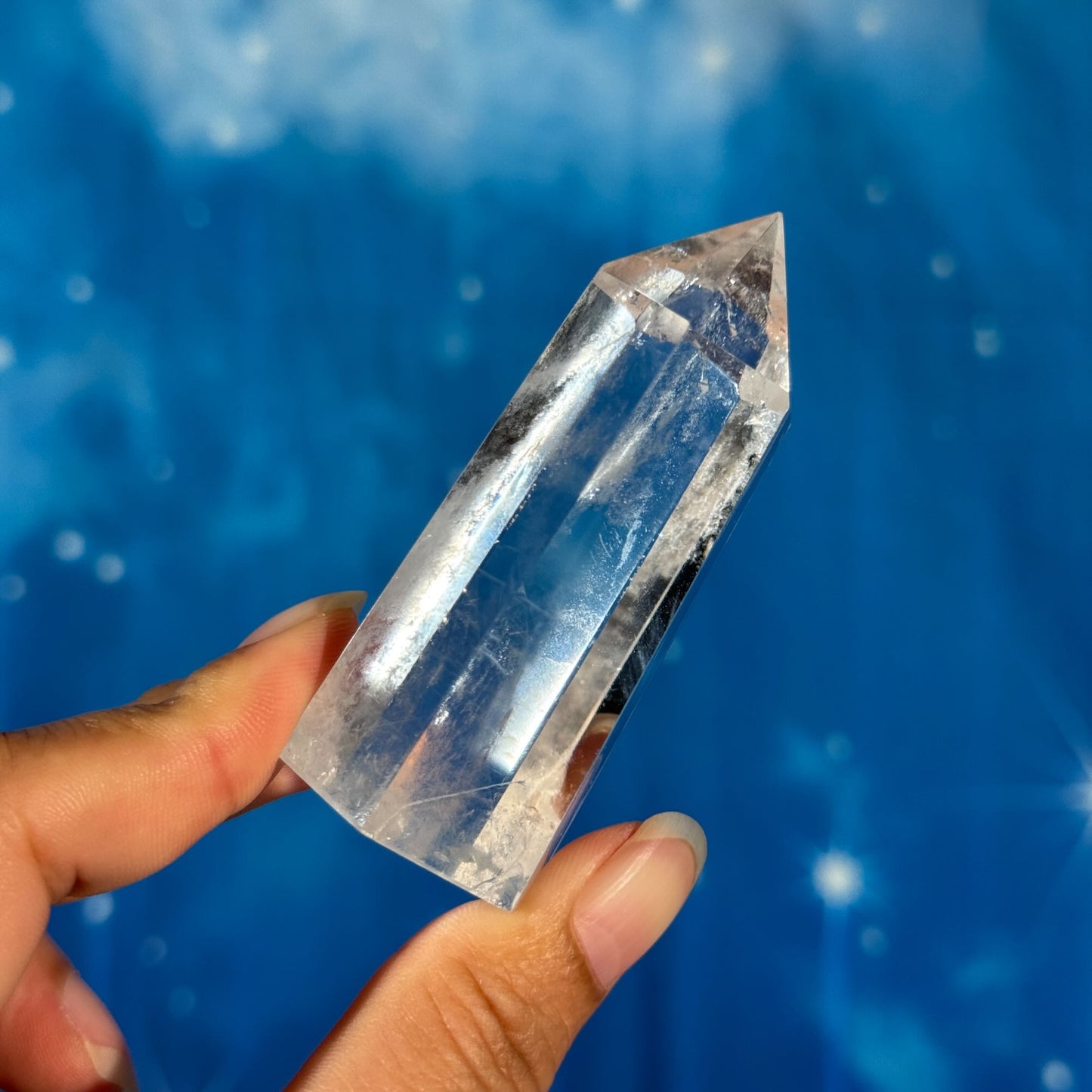 Blue Needle Quartz Point – 0.105 kg