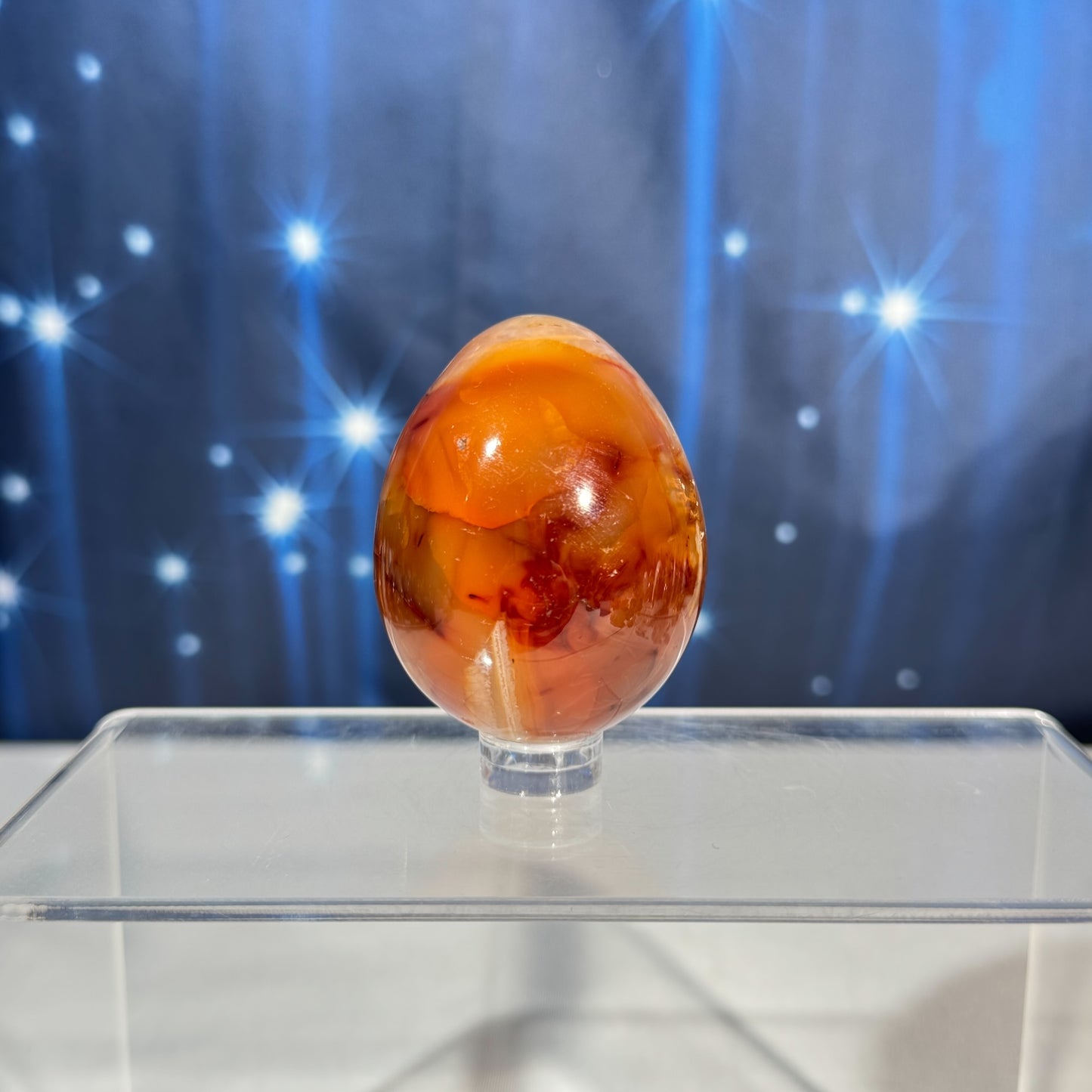 Carnelian Egg – Heated • 0.136 kg