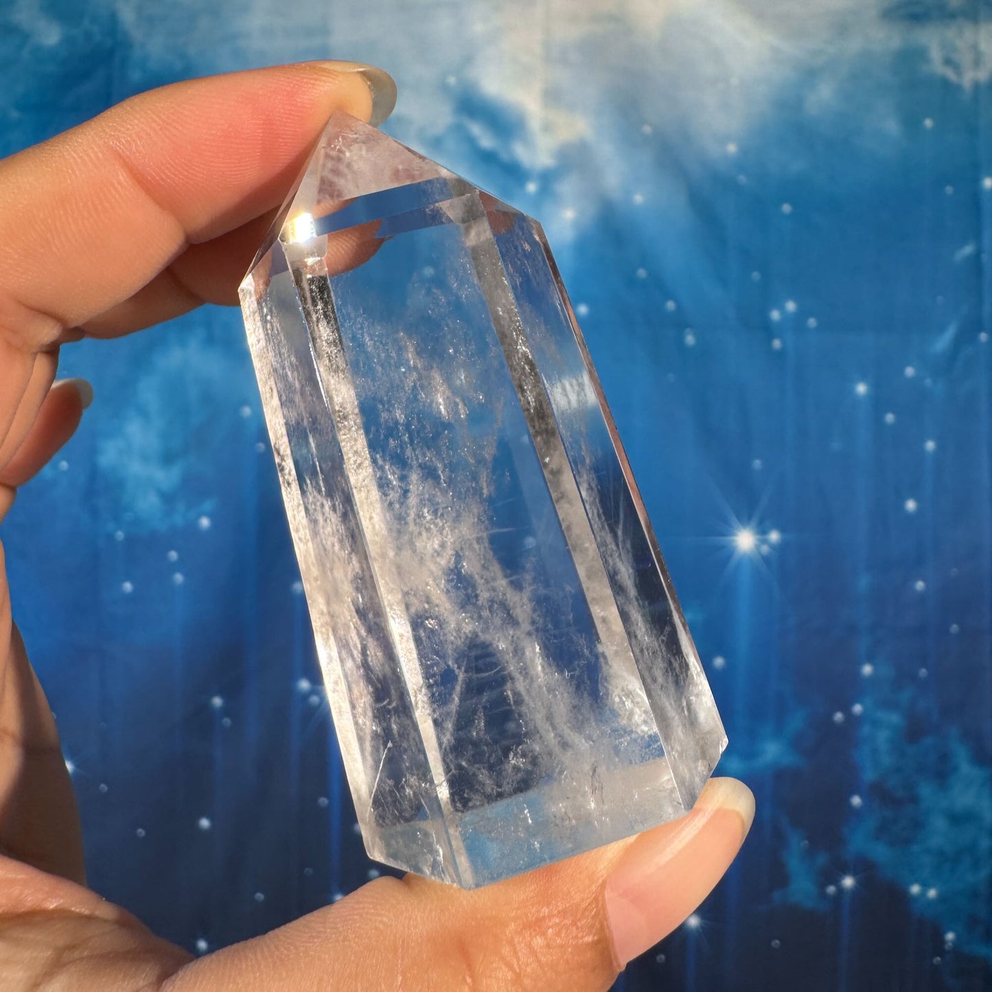 Blue Needle Quartz Point – 0.105 kg