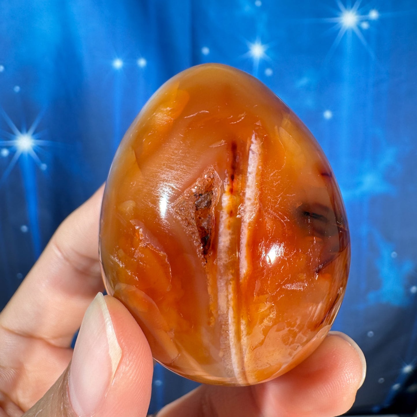 Carnelian Egg – Heated • 0.136 kg