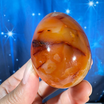 Carnelian Egg – Heated • 0.136 kg