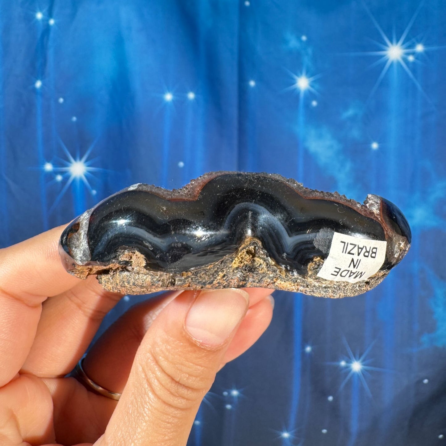 Druzy red agate heart - 2 3/8" × 3" × 7/8" - 4.5 oz