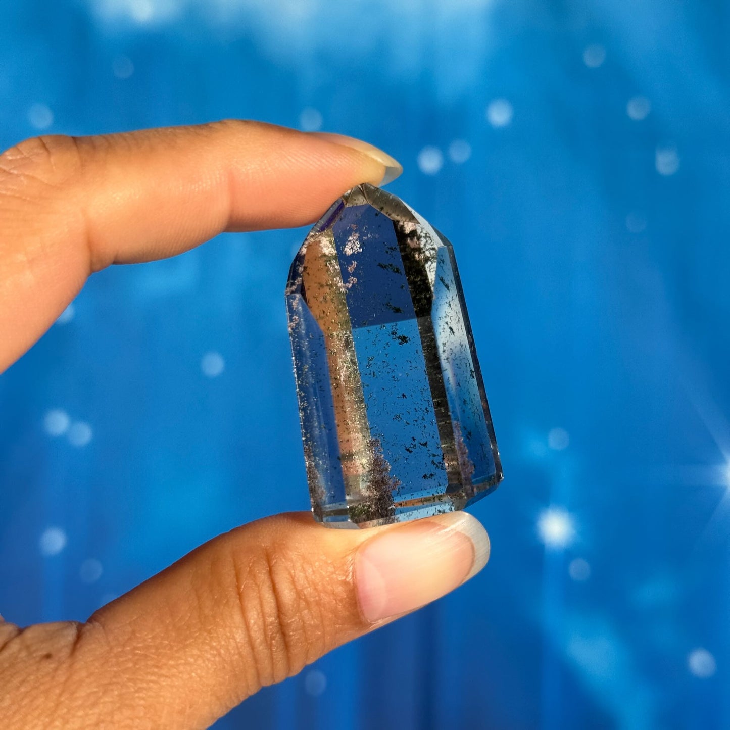 Clear Quartz Point with Chlorite – 0.034 kg