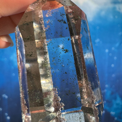 Clear Quartz Point with Chlorite – 0.034 kg