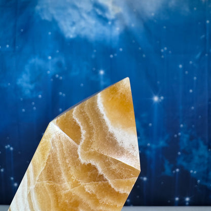 Orange Calcite Tower – 1.060 kg