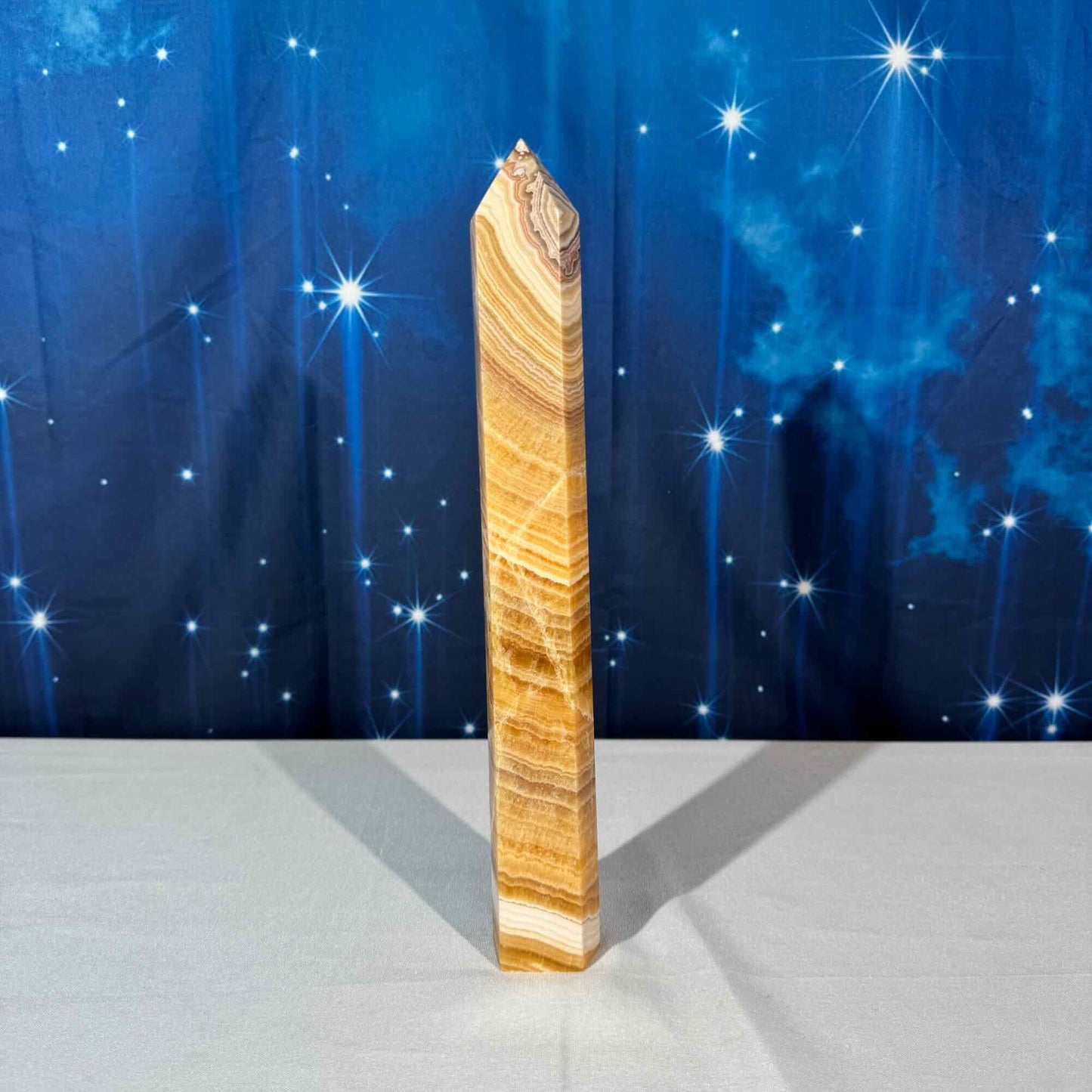 Orange Calcite Tower – 1.211 kg
