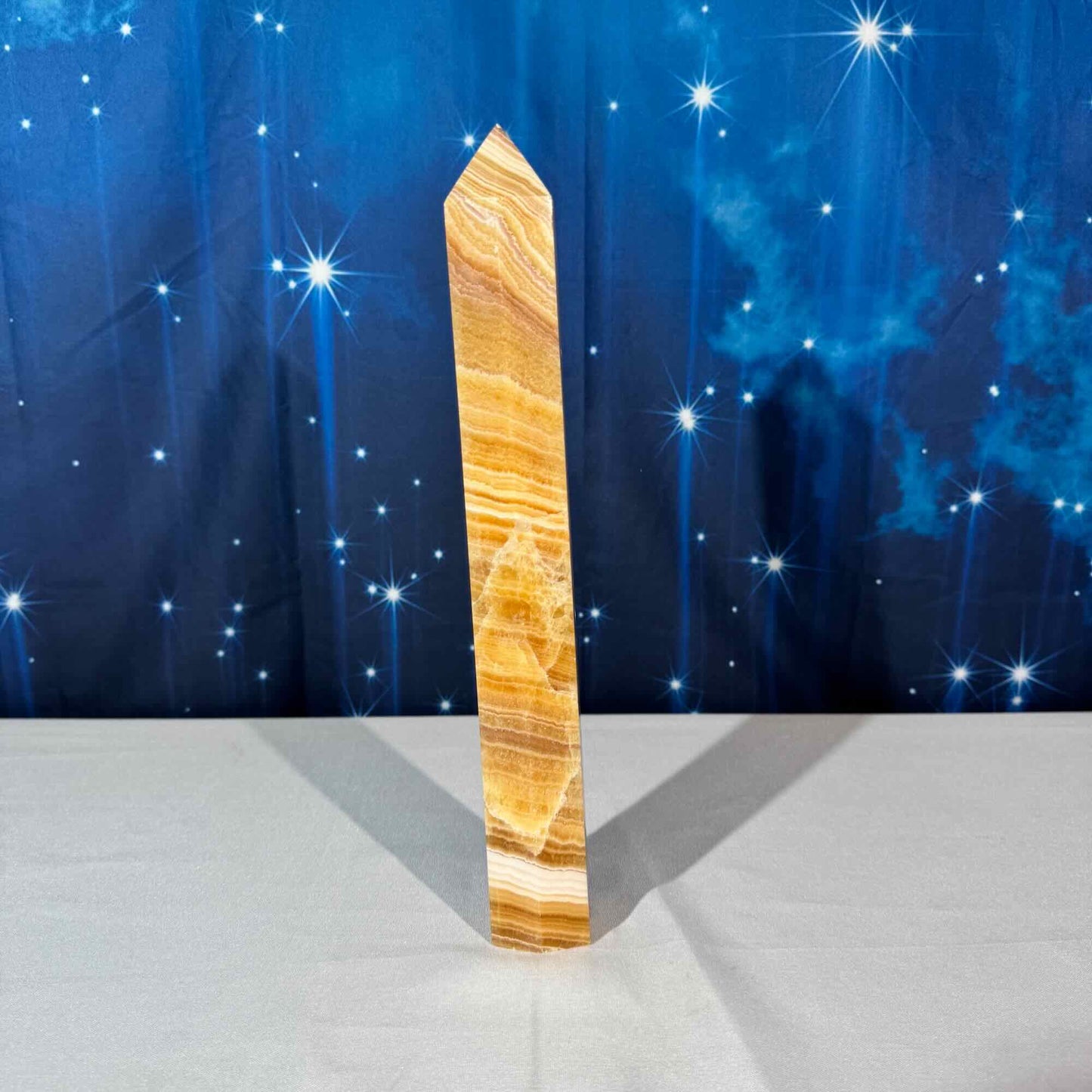 Orange Calcite Tower – 1.211 kg