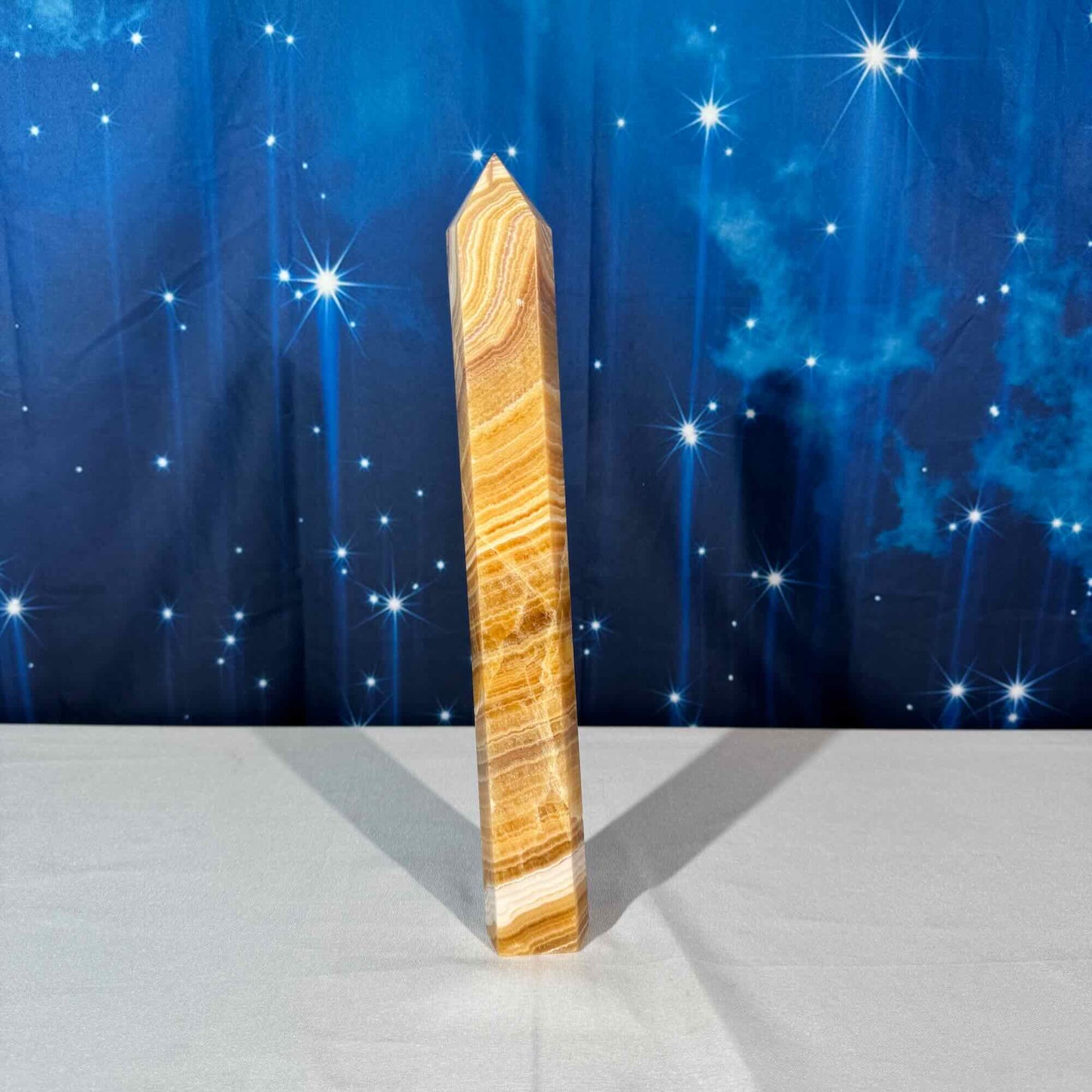 Orange Calcite Tower – 1.211 kg