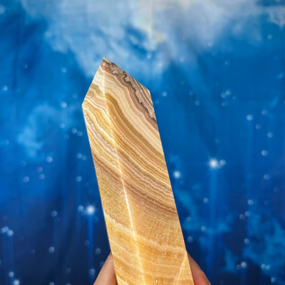 Orange Calcite Tower – 1.211 kg