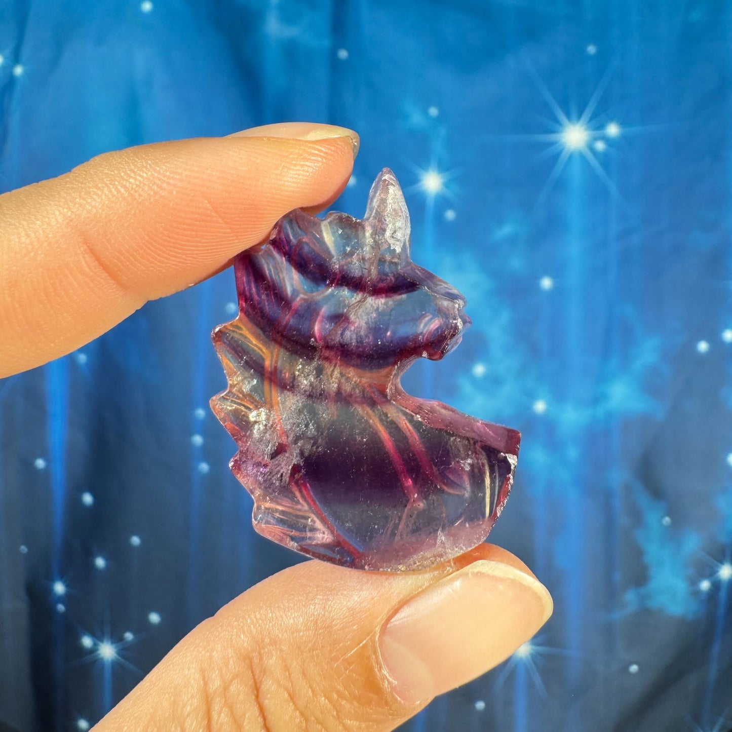 Rainbow Fluorite Unicorn – 0.020 kg