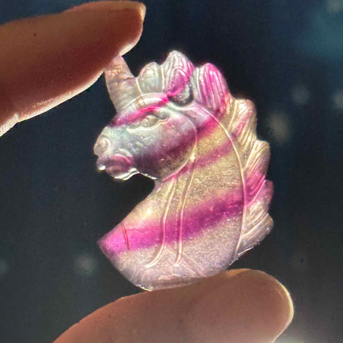 Rainbow Fluorite Unicorn – 0.020 kg