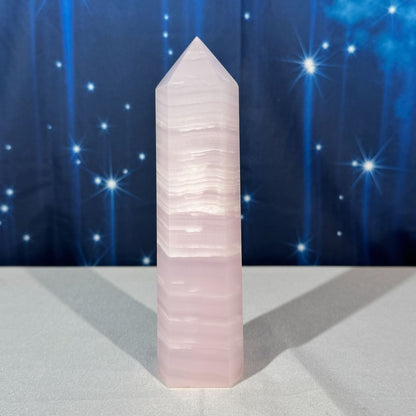 Pink Mangano Calcite Tower – 0.644 kg