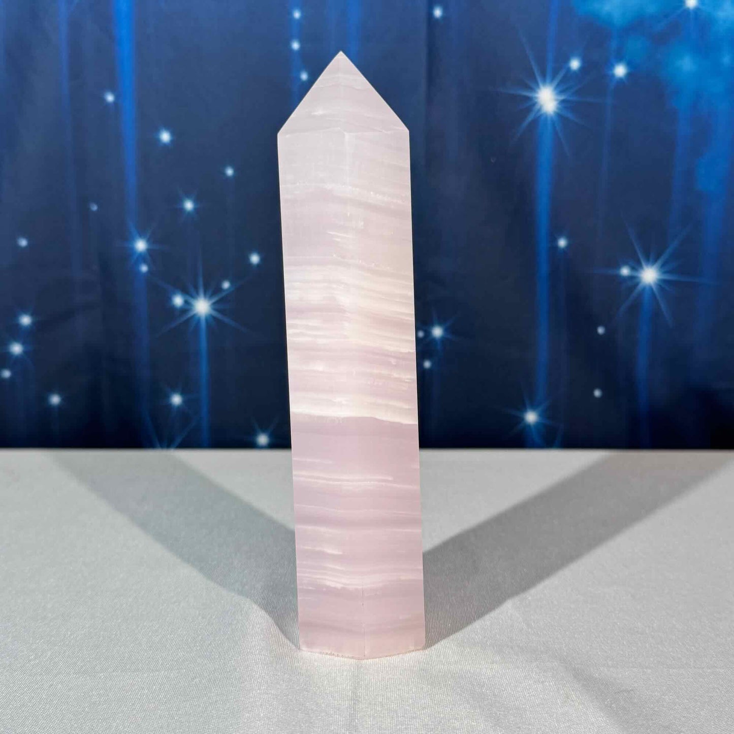 Pink Mangano Calcite Tower – 0.644 kg