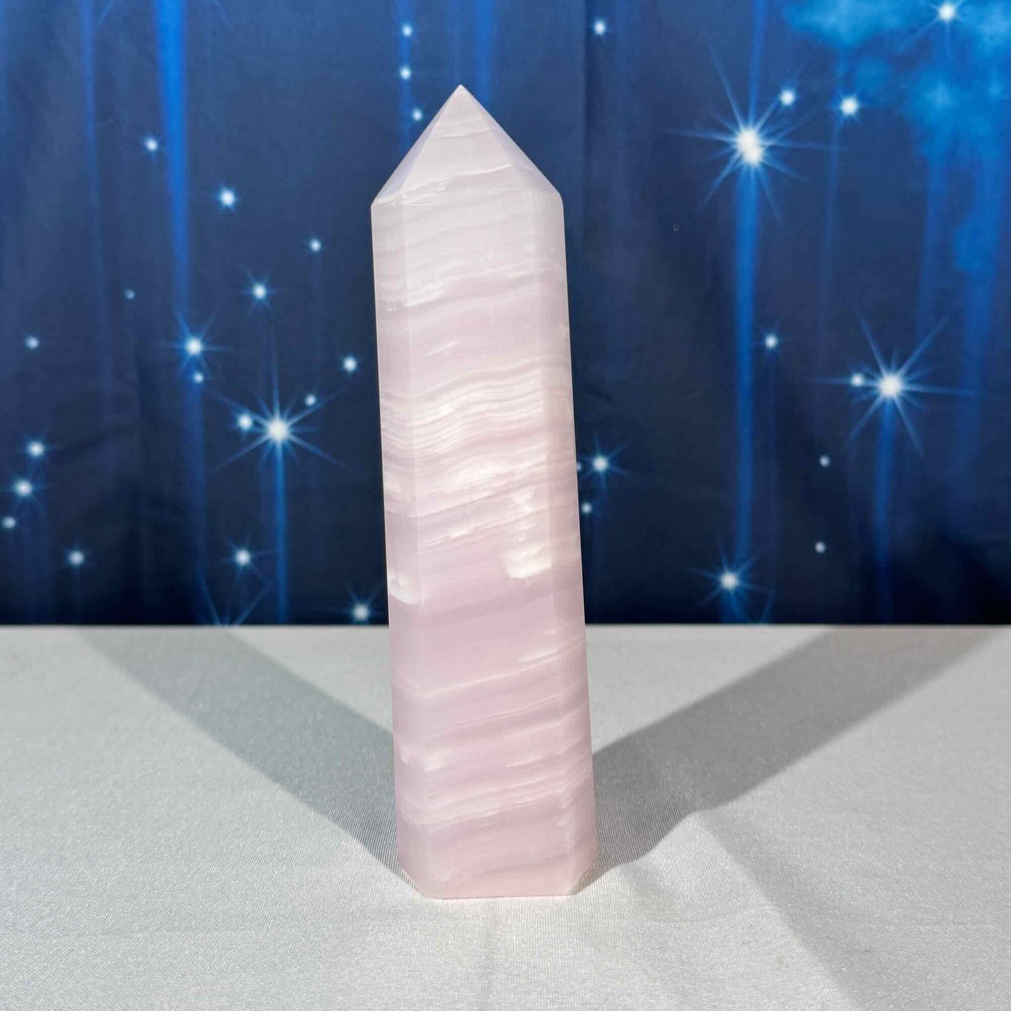 Pink Mangano Calcite Tower – 0.644 kg