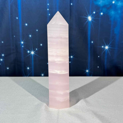 Pink Mangano Calcite Tower – 0.644 kg
