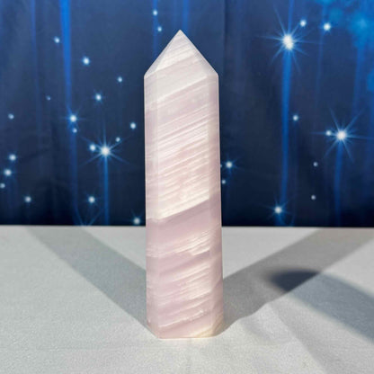 Pink Mangano Calcite Tower – 0.612 kg