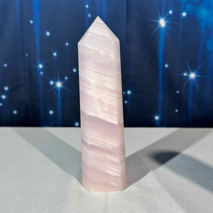 Pink Mangano Calcite Tower – 0.612 kg