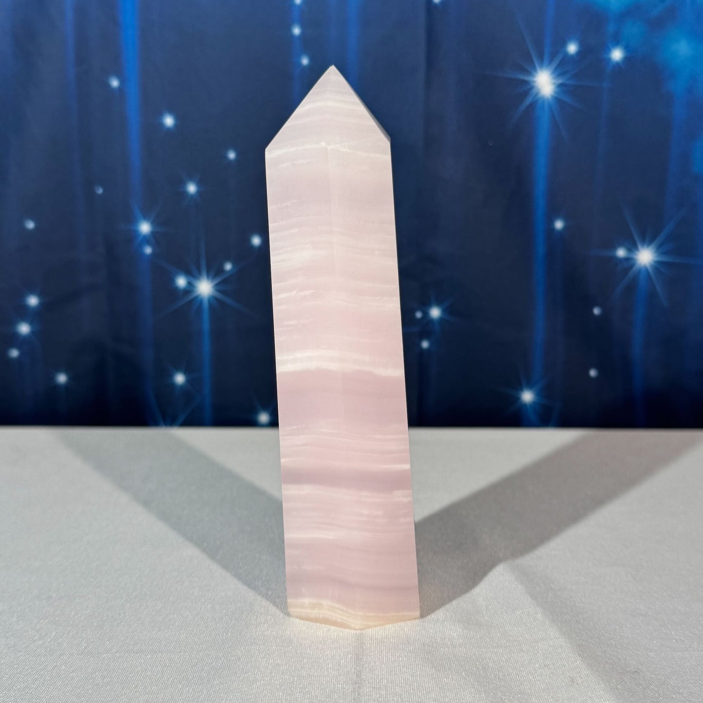 Pink Mangano Calcite Tower – 0.612 kg